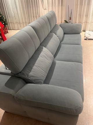 Sofá modular azul 3 piezas antimanchas