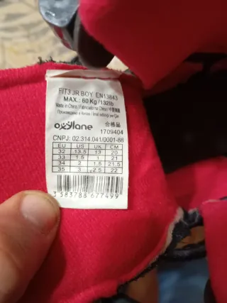 Patines T32-35 Extensibles + Protecciones