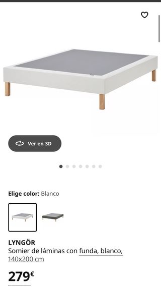 Somier Ikea Madera 140x200