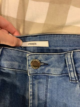 Pantalones pitillo con detalle de encaje