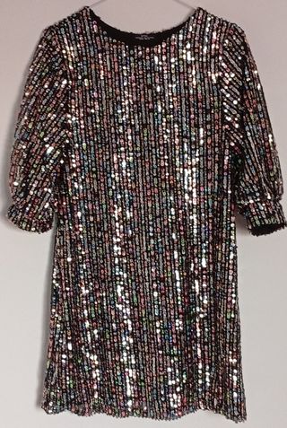 Vestido lentejuelas negro nuevo