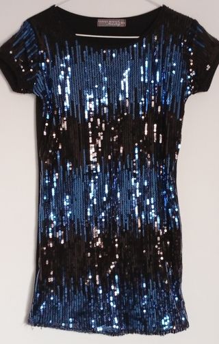 Vestido lentejuelas negro nuevo