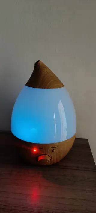 Humidificador Ultrasónico LED Azul/Marrón