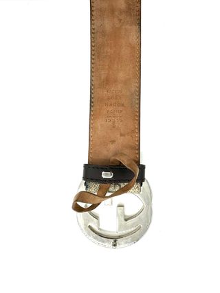 Cinturón Gucci GG Beige y Dorado