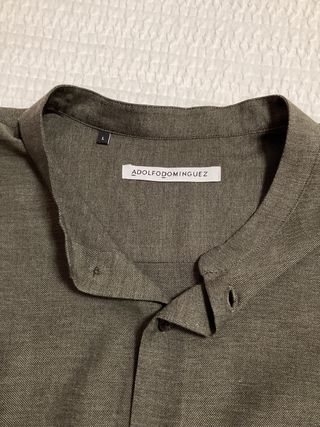Camisa Hombre Adolfo Dominguez Talla L Verde Oliva