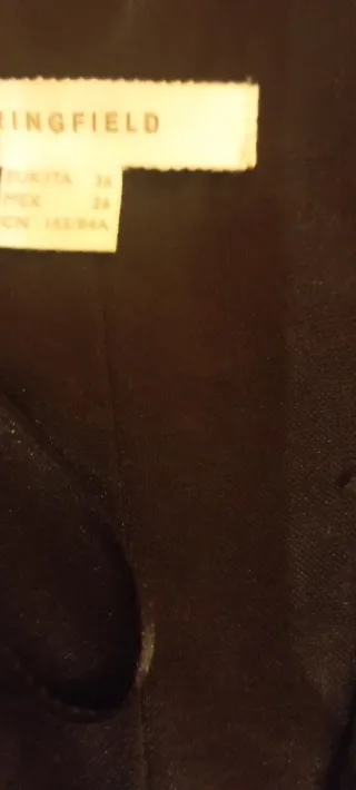 Vestido Springfield floral negro talla S