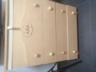 Cambiador bañera madera Brevi con cuatro cajones