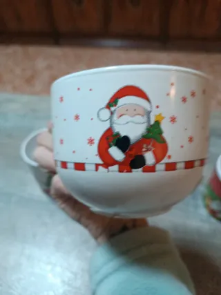 Tazas de Navidad con Papá Noel