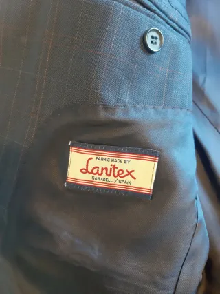 Blazer americana cuadros azul talla 48