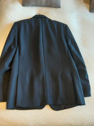 Blazer americana cuadros azul talla 48