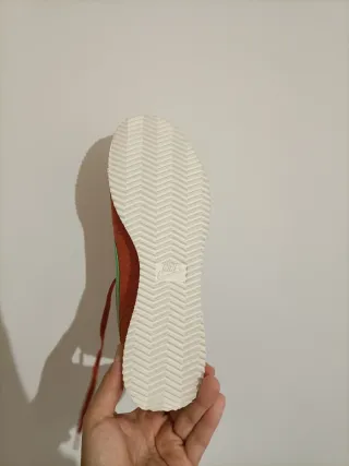 T42 Nike Cortez Txt Naranja y Verde