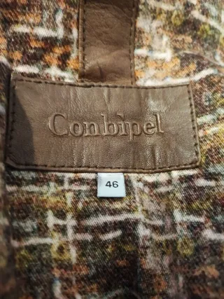 Giubbotto in pelle marrone taglia 46