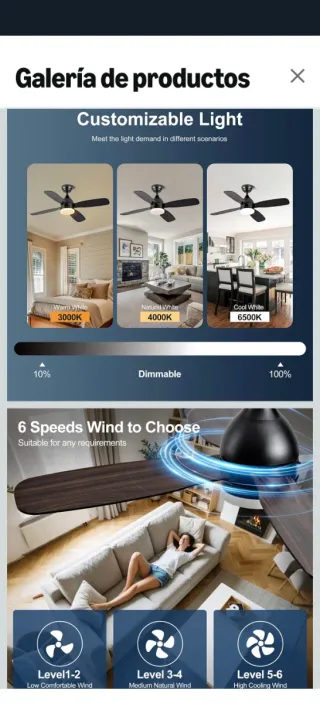 Ventilador de Techo JAYNLT 36 Negro/Marrón