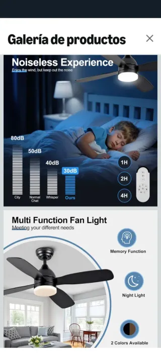 Ventilador de Techo JAYNLT 36 Negro/Marrón