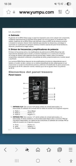 M-Audio BX5a Monitor de Estudio