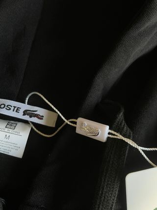 Sudadera Lacoste Negra Cremallera Talla M