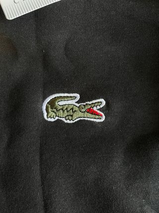 Sudadera Lacoste Negra Cremallera Talla M