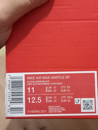 T45 Nike Air Max Waffle SP Verde/Negro