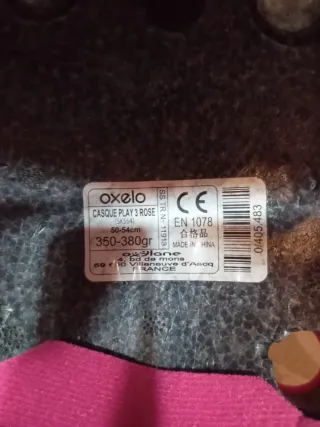 Casco y protecciones patines Oxelo T50-54