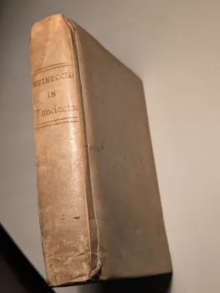 Libro Antiguo Heineccio In Pandectas Pergamino