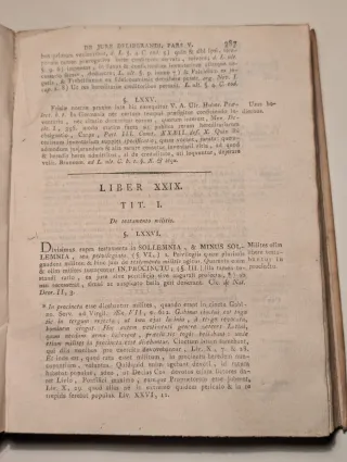 Libro Antiguo Heineccio In Pandectas Pergamino