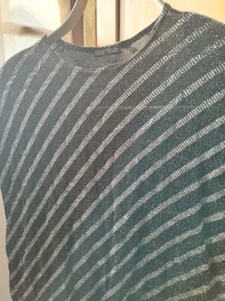 Camisola preta e prateada Star Mode