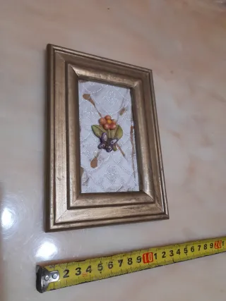 Quadretto decorativo farfalla e fiore