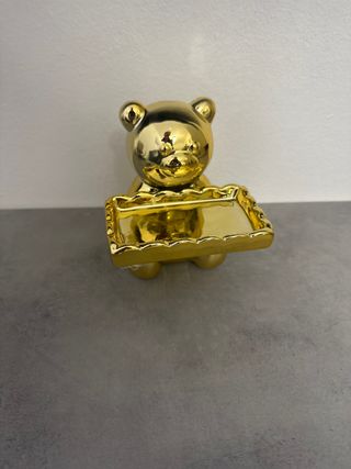 Orsetto in ceramica dorata