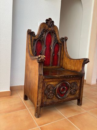 Sillón Frailero Madera con Cajón