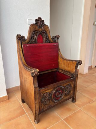 Sillón Frailero Madera con Cajón