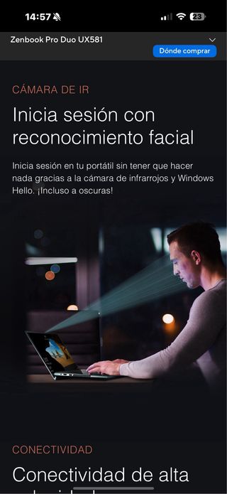 ASUS Zenbook Pro Duo 15" I9 32GB RAM