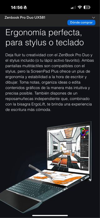 ASUS Zenbook Pro Duo 15" I9 32GB RAM