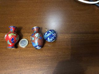 Set 3 Vasi Ottone Smaltato