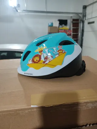Casco Bici Infantil Azul Dibujos Animales