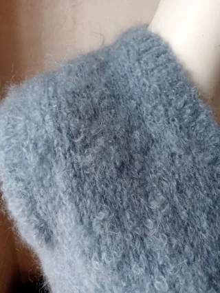 Smanicato lana bouclé Vintage