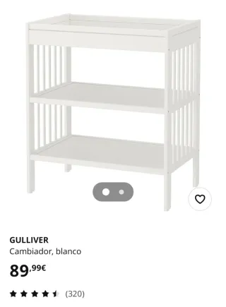 Mueble cambiador para bebé GULLIVER de  IKEA
