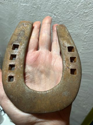 Herradura antigua hierro decoración rústica