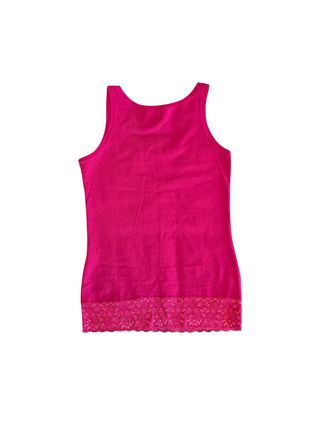 Canottiera fucsia con pizzo