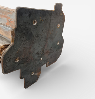 Lámpara Escultura Madera y Hierro