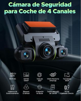 Cámara Coche Dashcam 5G 360 128GB