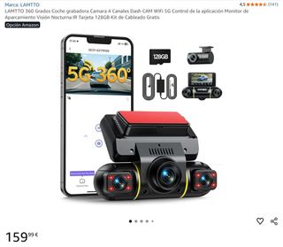 Cámara Coche Dashcam 5G 360 128GB