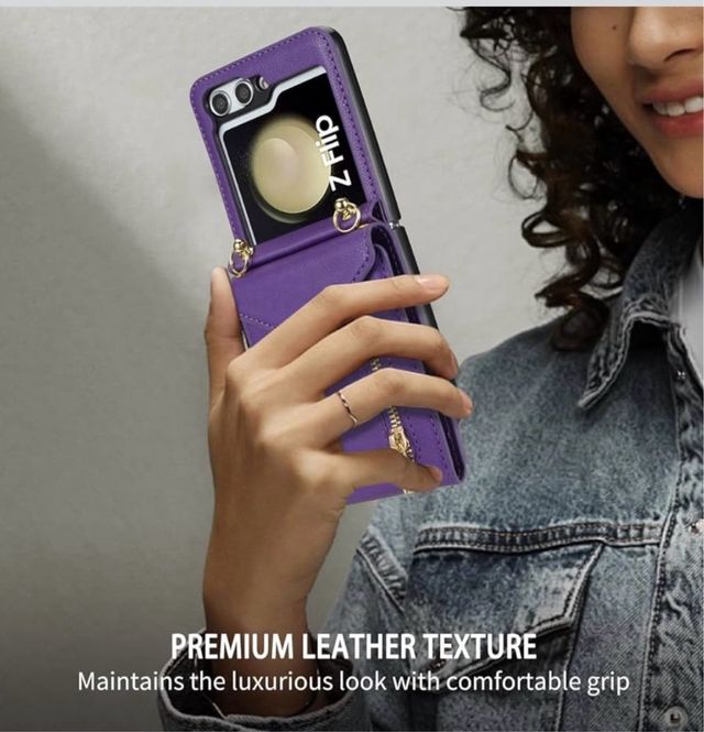 Funda Cartera Samsung Galaxy Z Flip 5 Morada