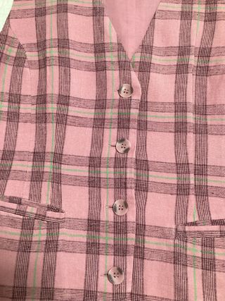 Conjunto Scalpers Cuadros Rosa Talla M