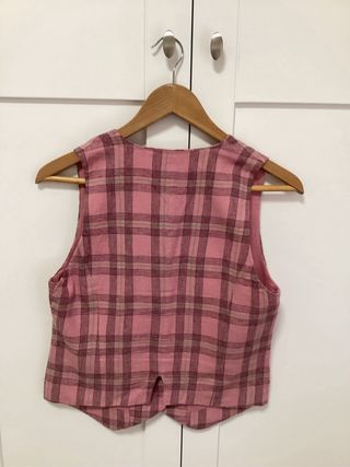 Conjunto Scalpers Cuadros Rosa Talla M