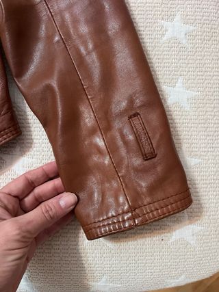 Cazadora Cuero Marrón Leather Point Talla M