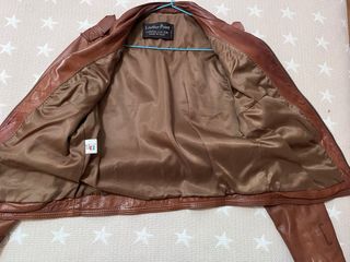 Cazadora Cuero Marrón Leather Point Talla M