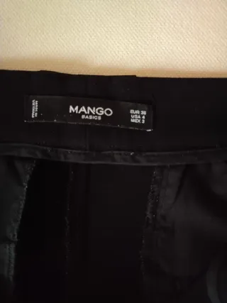 Pantalones Mango Negros Talla S