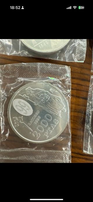 Monedas Plata 2000 Ptas España Conmemorativas