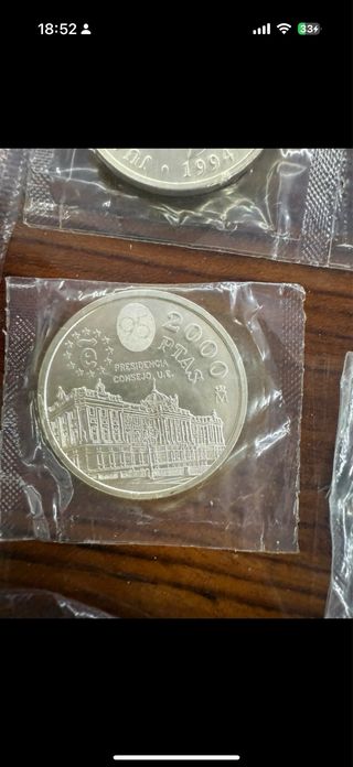 Monedas Plata 2000 Ptas España Conmemorativas