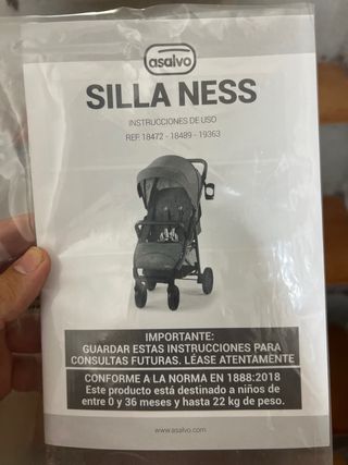 Carrito de bebé Asalvo gris